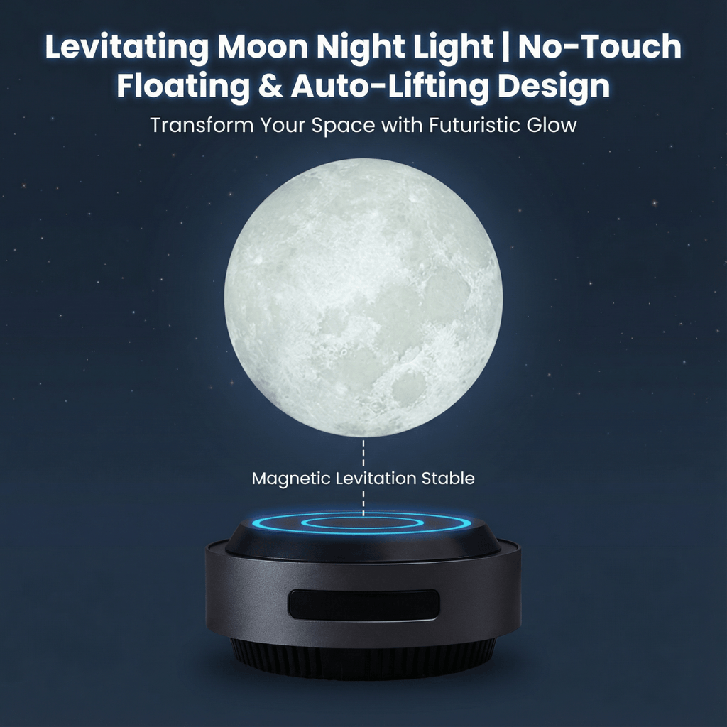 Levitating Auto Lifting Moon Night Light - PandaLane