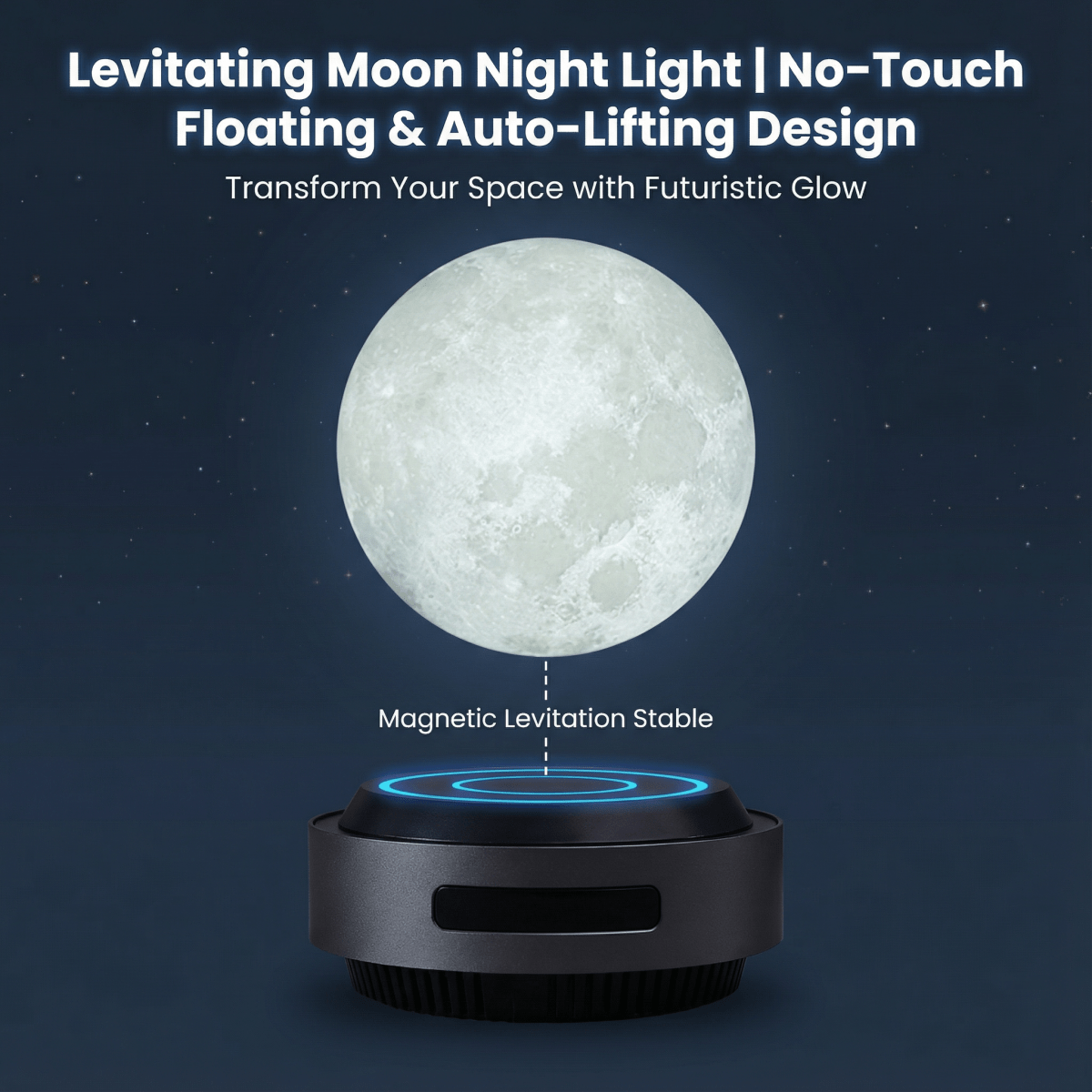 Levitating Auto Lifting Moon Night Light - PandaLane