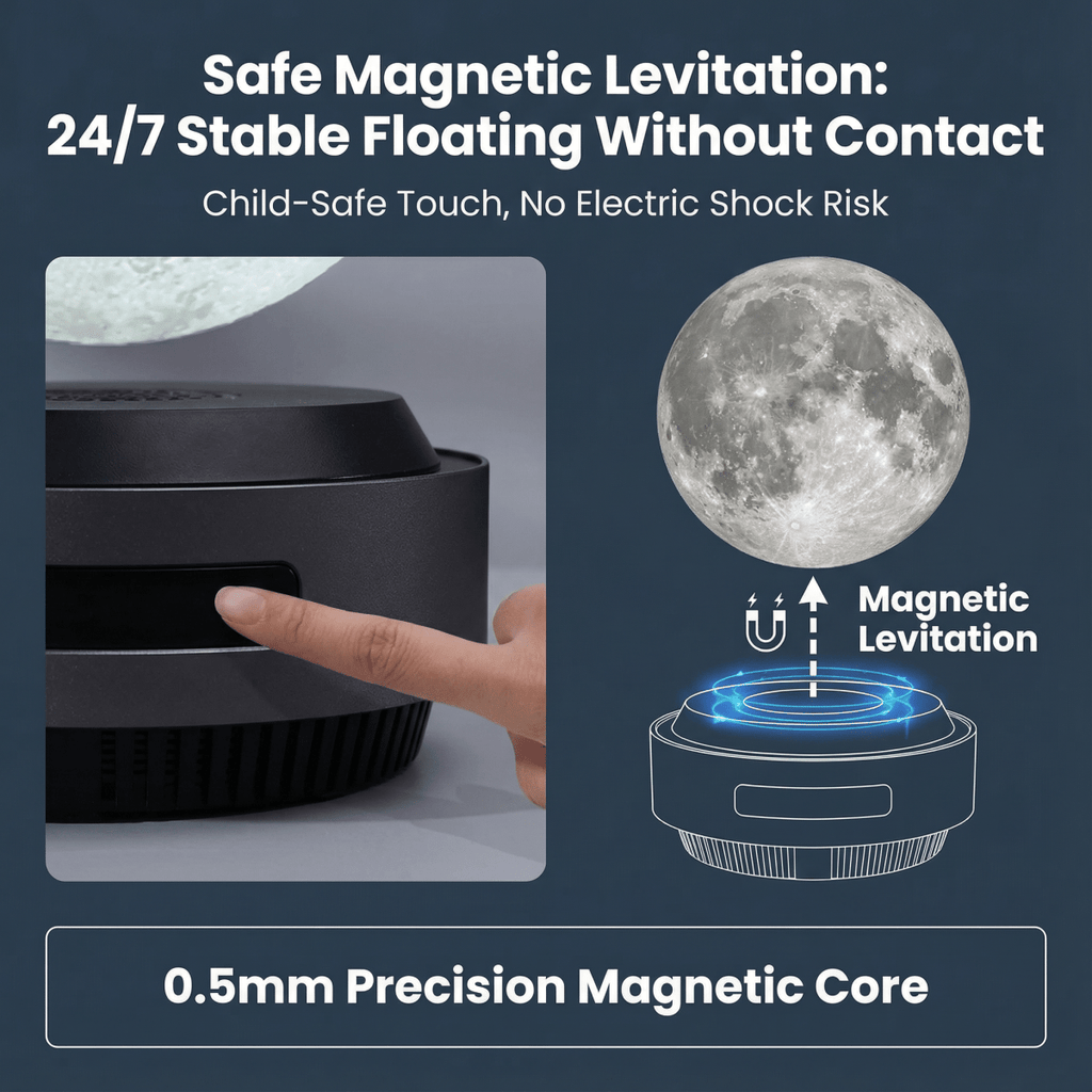Levitating Auto Lifting Moon Night Light - PandaLane