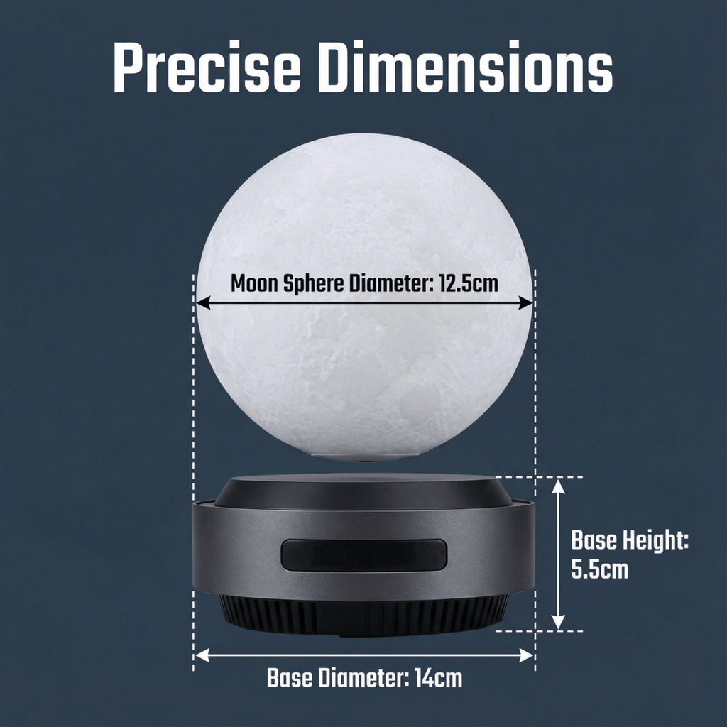 Levitating Auto Lifting Moon Night Light - PandaLane