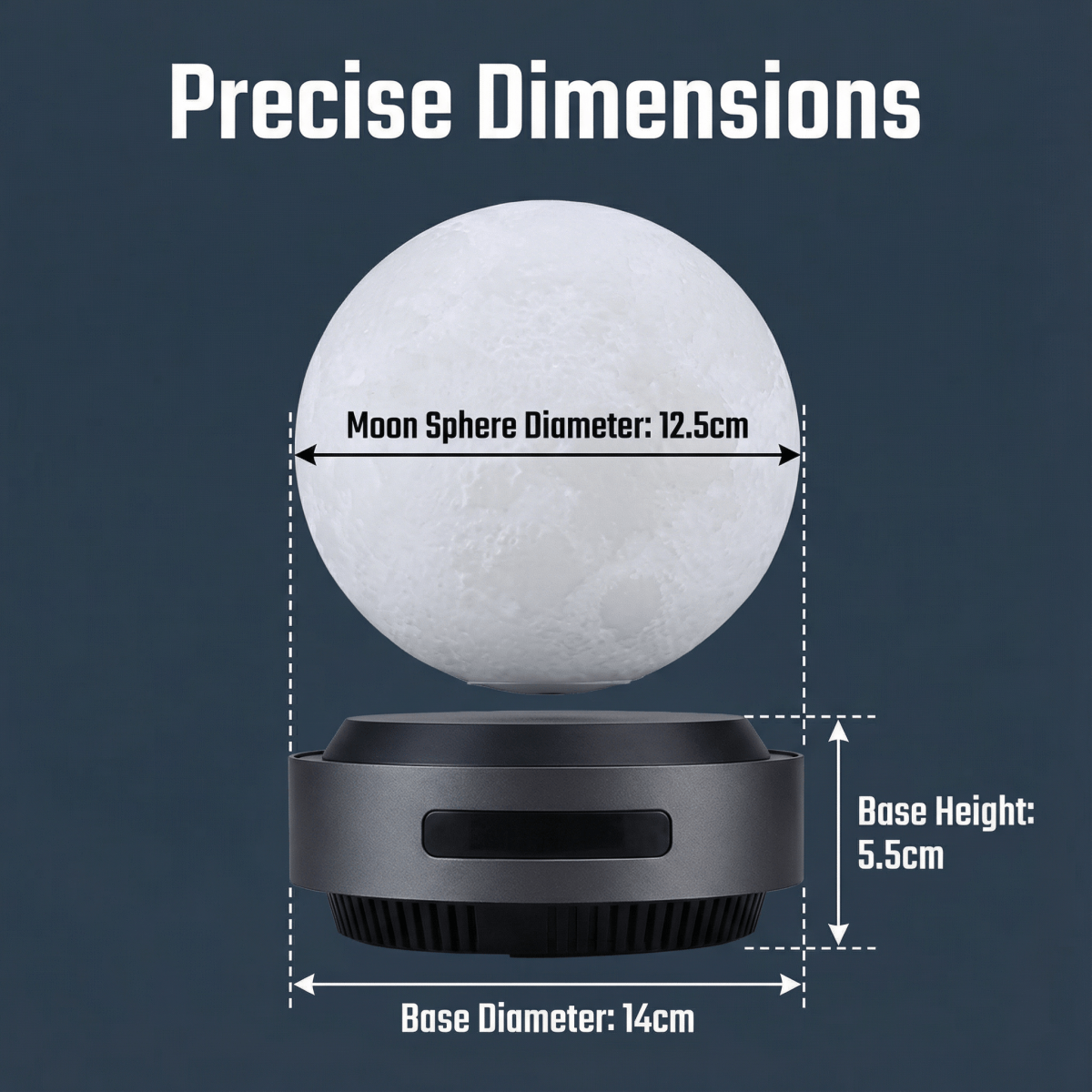 Levitating Auto Lifting Moon Night Light - PandaLane