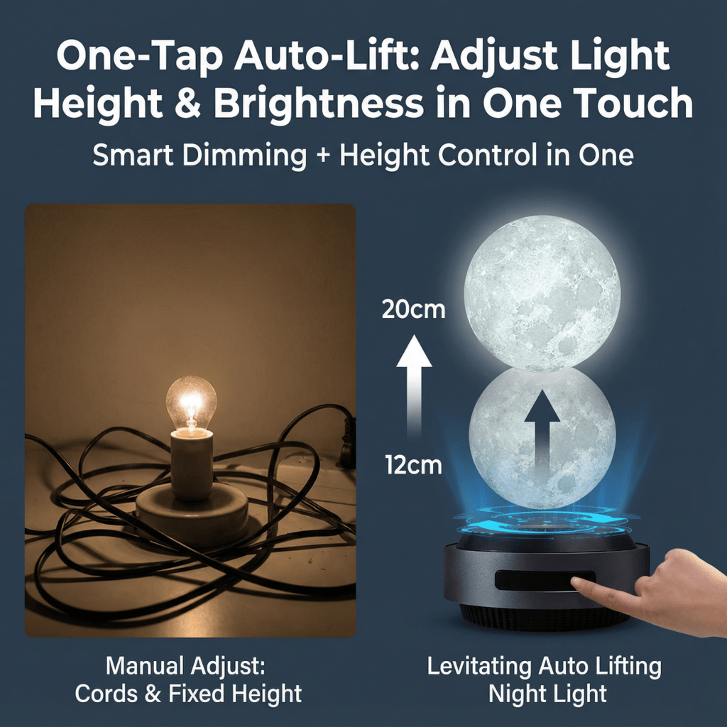 Levitating Auto Lifting Moon Night Light - PandaLane