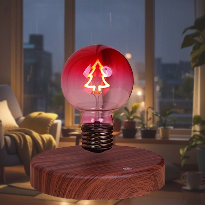 Levitating Christmas Tree Creative Light Bulb - PandaLane