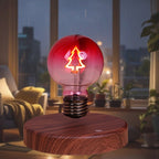 Levitating Christmas Tree Creative Light Bulb - PandaLane