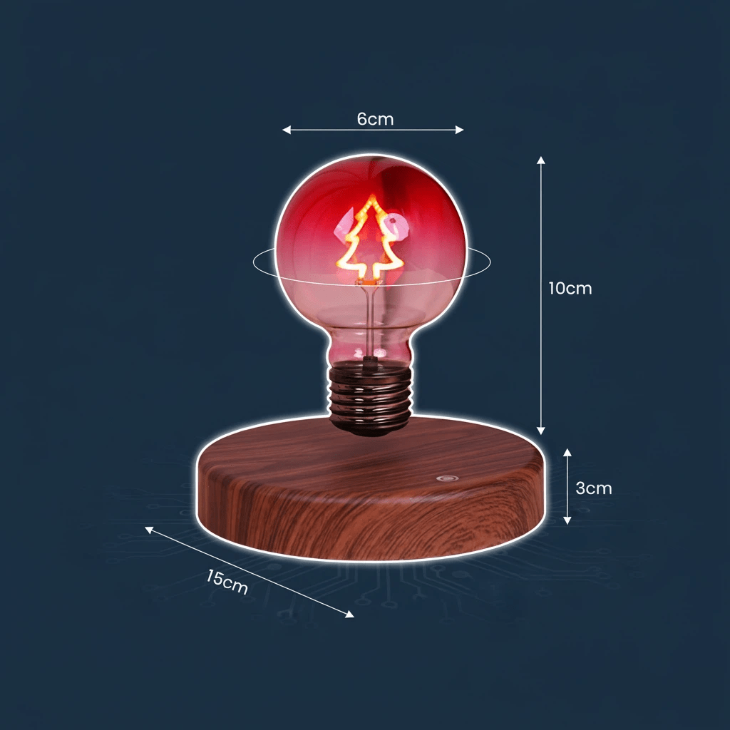 Levitating Christmas Tree Creative Light Bulb - PandaLane