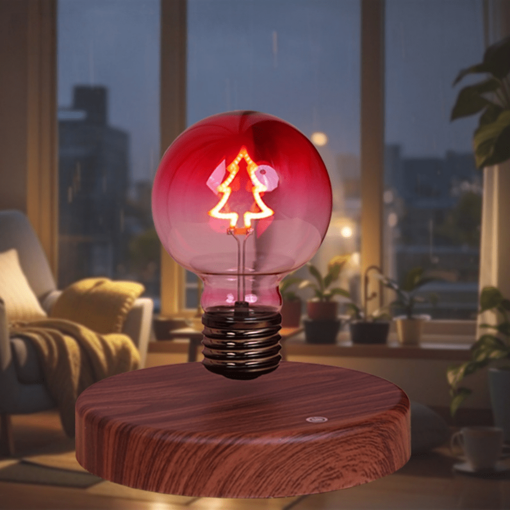 Levitating Christmas Tree Creative Light Bulb - PandaLane