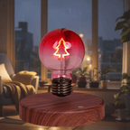 Levitating Christmas Tree Creative Light Bulb - PandaLane