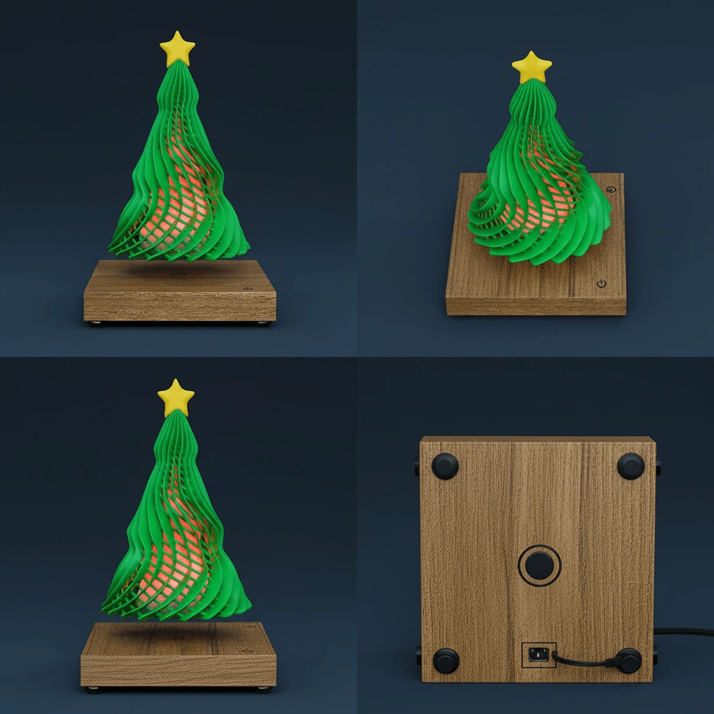 Levitating Christmas Tree Desk Decoration - PandaLane
