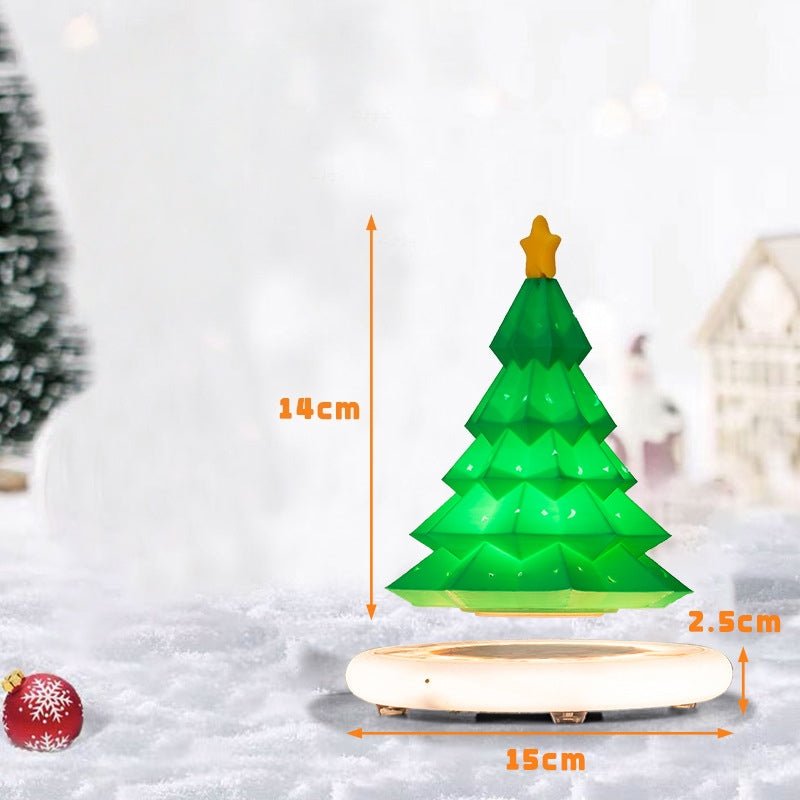 Levitating Glowing Christmas Tree Desk Ornament - PandaLane