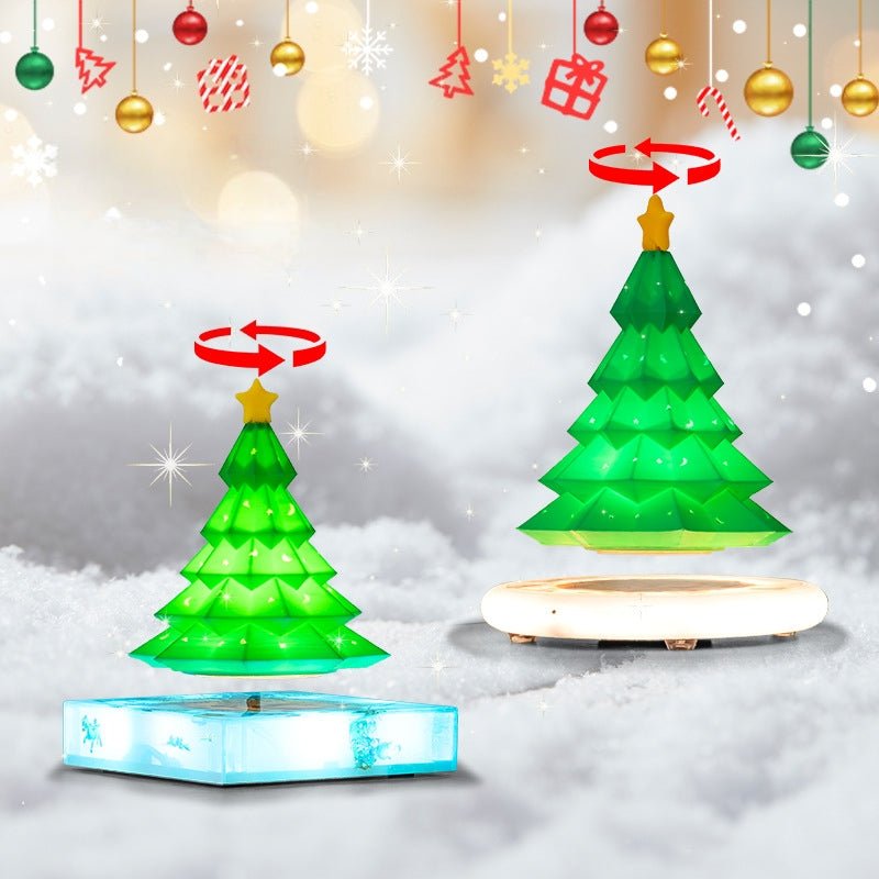 Levitating Glowing Christmas Tree Desk Ornament - PandaLane