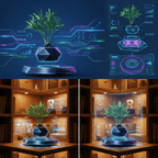 Levitating Hexagonal Potted Plant Ornament - PandaLane