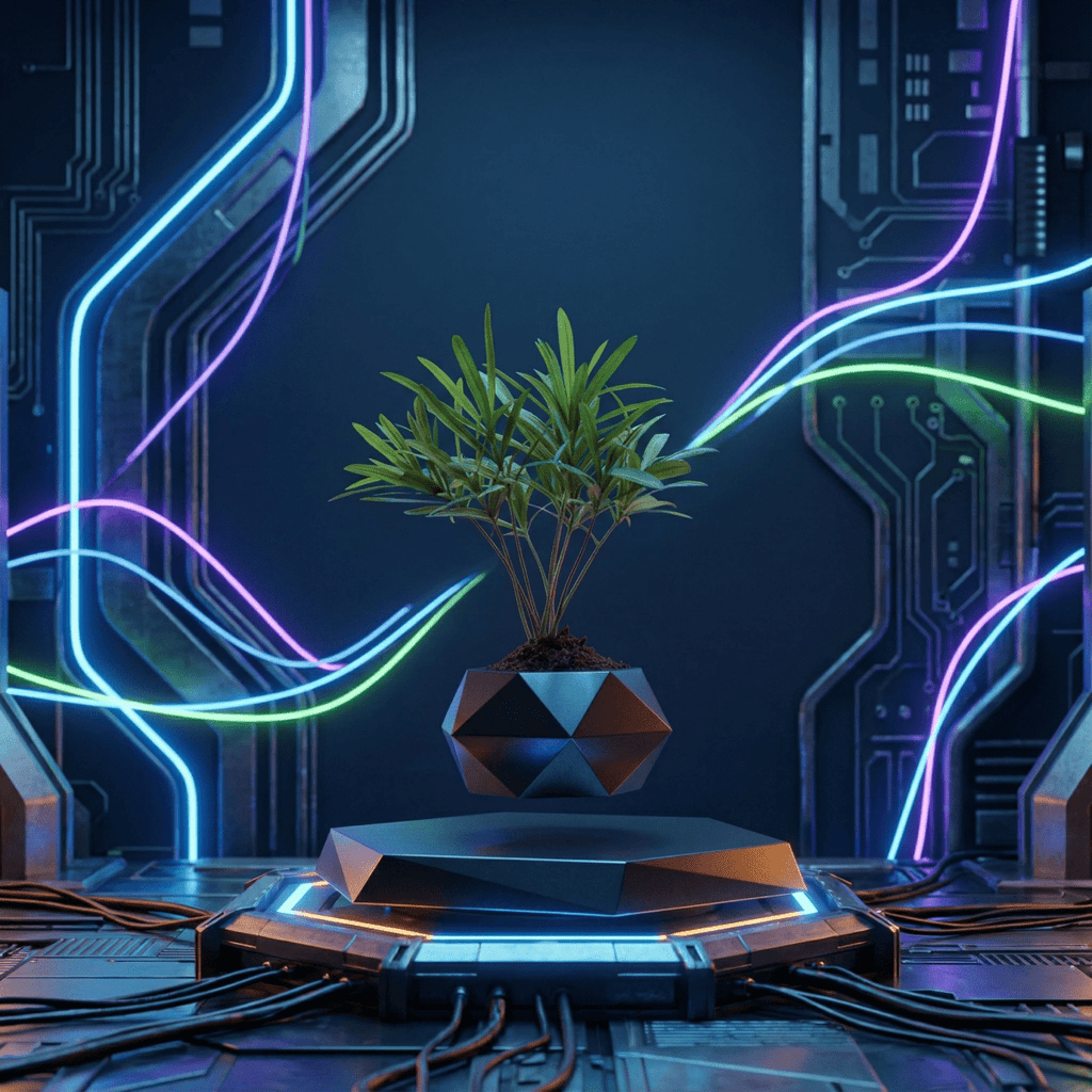 Levitating Hexagonal Potted Plant Ornament - PandaLane