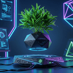 Levitating Hexagonal Potted Plant Ornament - PandaLane