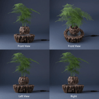 Levitating Imitation Rock - Shaped Potted Plant Ornament(No Greenery) - PandaLane