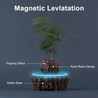 Levitating Imitation Rock - Shaped Potted Plant Ornament(No Greenery) - PandaLane