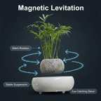 Levitating Simple Striped Potted Plant Ornament - PandaLane