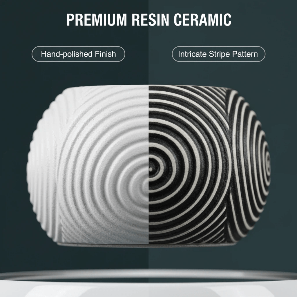 Levitating Simple Striped Potted Plant Ornament - PandaLane