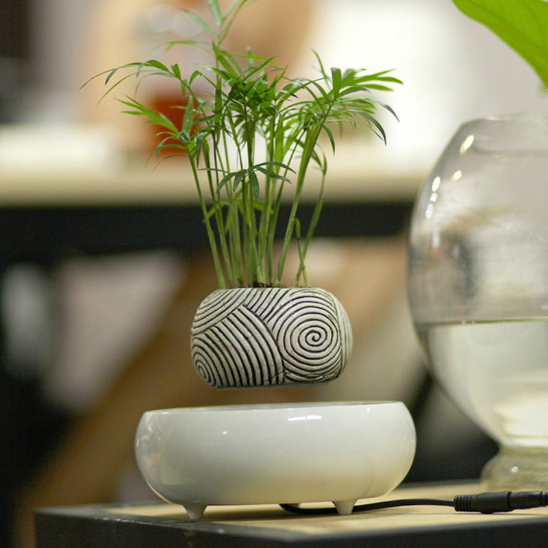 Simple Striped Potted Plant Ornament - PandaLane