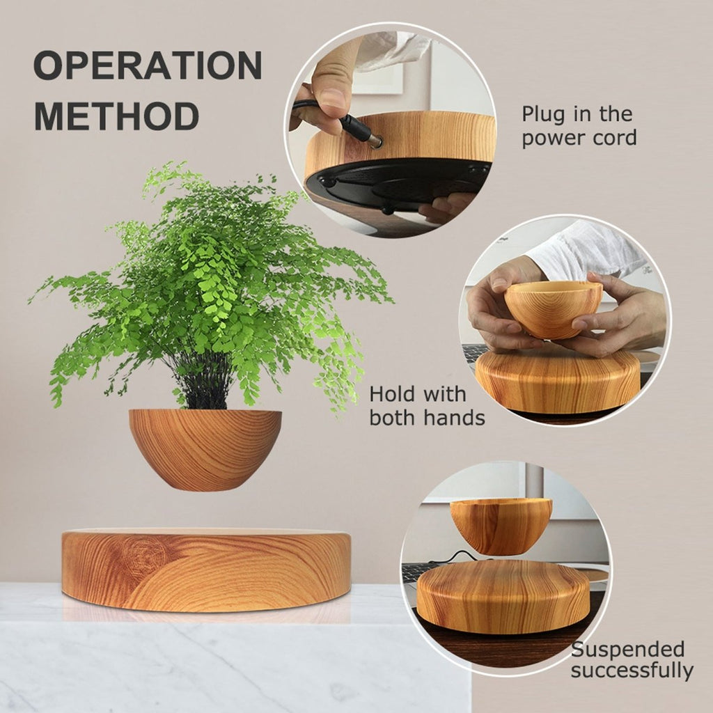Wood - Grained Potted Plant Ornament - PandaLane